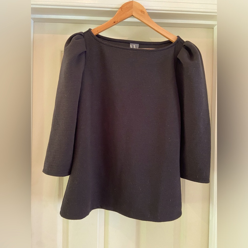 Worthington 3/4 length sleeve top, black, Size M